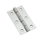Narrow white zinc plated steel hinge Fixed Pin 70x40x1.2mm #N60242240006