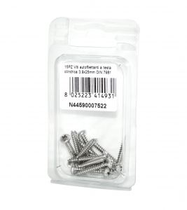 DIN7981 A2 Stainless Steel Cylindrical head self-tapping screws 3.9x25mm 15pcs N44590007522