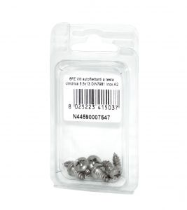 Viti autofilettanti a testa cilindrica DIN7981 Inox A2  5,5x13mm 8pz N44590007547