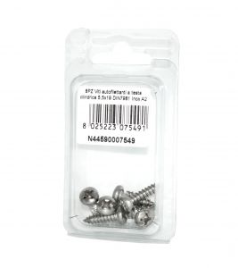 Viti autofilettanti a testa cilindrica DIN7981 Inox A2 5,5x19mm 8pz N44590007549