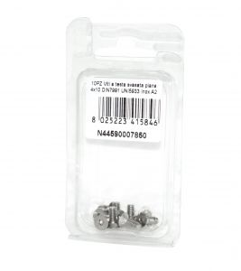 DIN7991 St. Steel A2 Flat Countersunk Head Allen Screws 4x10mm 10pcs N44590007850