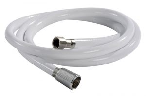 PVC shower hose white 2.5 m 1/2 F + 3/8 F Terminal joints #N42737323264