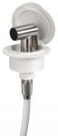 Classic Evo deck shower with Tiger head Lid finish white Hose 4m #OS1516301