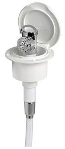 Classic Evo deck shower with Mizar head Lid finish white Hose 2,5m #OS1525000