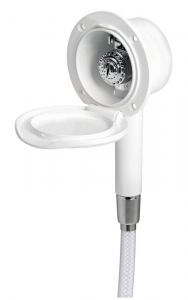 Classic Evo deck shower with Mizar head White Hose 4m bulkhead mounting #OS1525004