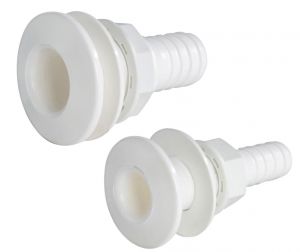 Scarico a mare plastica bianca 1" 1/2 #OS1732204