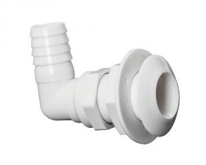 Scarico mare plastica 90° 1" x 19 mm #OS1739501