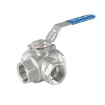 Stainless steel 3 way ball valve Thread 3/8" #OS1772201