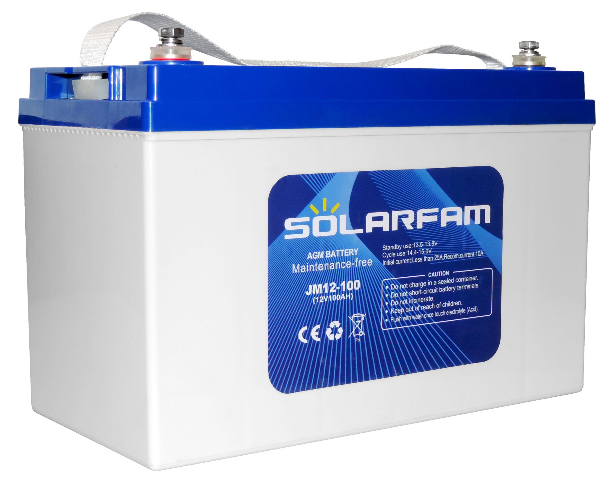 AGM 12V 100Ah C10 SOLARFAM Battery Solar Wind Photovoltaic Systems  #N51120050931