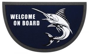 Antiskid semi-circular doormat 40x68cm Marlin Pattern #N20115505712