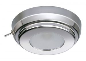 Quick TIM CS 2W 10-30V Polished Stainless Steel LED Ceiling Light with Switch #Q27002423