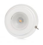 Quick TIM CS 2W 10-30V White 9010 Stainless Steel LED Ceiling Light with Switch #Q27002425