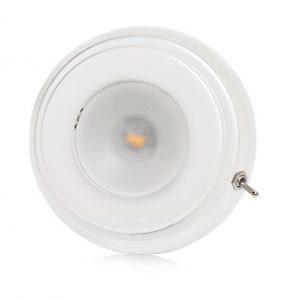 Quick TIM CS 2W 10-30V White 9010 Stainless Steel LED Ceiling Light with Switch #Q27002425