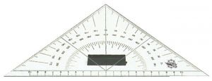 Plexiglass triangular protractor with grip handle #N100414621353