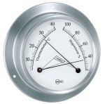 Barigo Star Chrome-plated brass Hygrometer with thermometer Ø85/110mm #OS2836003