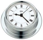 Barigo Regatta Chromed brass Quartz Clock Ø100x120mm White Dial #OS2836501