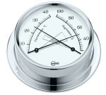 Barigo Regatta Chromed brass Hygro-Thermometer Ø100x120mm White Dial #OS2836503