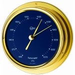 Barigo Regatta Polished brass Barometer Ø100x120mm Blue Dial #OS2836522