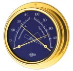 Barigo Regatta Polished brass Hygro-Thermometer Ø100x120mm Blue Dial #OS2836523