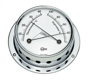 Barigo Tempo S Chromed brass Hygro-Thermometer 88x25mm #OS2868003