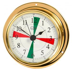Barigo Tempo M Polished brass Clock with radio sectors 110x32mm #OS2868301