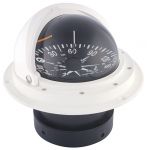 Riviera 4" recess fit compass with cover Flat Black dial White body #OS2502813