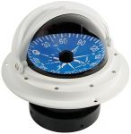 Riviera 4" recess fit compass with cover Blue flat dial White body #OS2502815