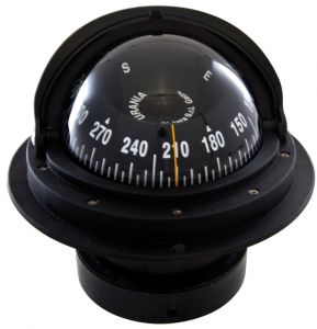 Riviera 4" recess fit compass with cover Black front dial Black body #OS2502817