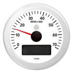 VDO ViewLine 7000 RPM White Tachometer 12/24V Ø85mm #OS2748004