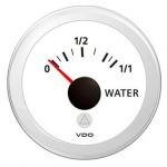 VDO ViewLine White Water Level Indicator 10/180 Ohm 12/24V Ø52mm #OS2748401