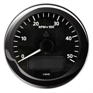 VDO ViewLine 5000 RPM Black Tachometer 12/24V Ø85mm #OS2758002
