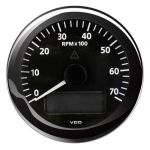 VDO ViewLine 7000 RPM Black Tachometer 12/24V Ø85mm #OS2758004