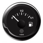 VDO ViewLine Black Fuel Level Gauge 10/180 Ohm 12/24V Ø52mm #OS2758201
