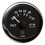 VDO ViewLine Voltmeter 18/32V Black Dial Ø52mm #OS2758701