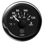 VDO ViewLine Black Water Thermometer 40/120°C 12/24V Ø52mm #OS2758801