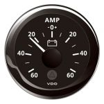 VDO ViewLine Black Ammeter -60A+60A 12/24V Ø52mm #OS2759001