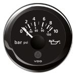 VDO ViewLine Black Engine oil pressure 10 bar/150psi 12/24V Ø52mm #OS2759201