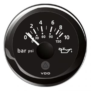 VDO Pressione Olio motore 10 bar/150psi 12/24V Ø52mm Nero ViewLine #OS2759201