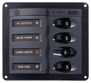4 Gang Switch Panel 115x127x65mm Model 900 #UF63125C
