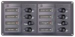 BEP Marine 901H 12V DC Switch panel 8 gangs D.127x200x65mm #UF63127G