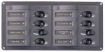 BEP Marine 901H 12V DC Switch panel 8 gangs D.127x200x65mm #UF63127G