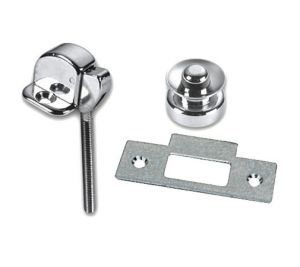 Chromed brass Button latch 30x23mm Knob Ø 25mm #OS3830920