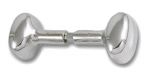 Chromed brass double knob handle 58x46mm #OS3834852