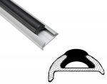 Inserto PVC nero in rotolo da 24m per profilo in alluminio 38xh9+5mm #OS4448511