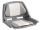 Polyethylene seat with foldable backrest Grey/ White #OS4840501