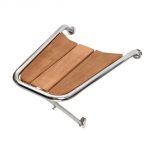 Delfiniera prua Inox con piano in Teak 750x500x330mm Tubo Ø32mm #OS4847105