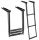 Total Black telescopic ladders for platforms black colour 3 steps #OS4953603