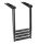 Total Black telescopic ladders for platforms black colour 4 steps #OS4953604