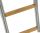 TOP LINE hidden telescopic ladder 4 Teak steps #OS4955004