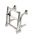 Scaletta pieghevole In inox 3 gradini 63x26cm #N30810111140